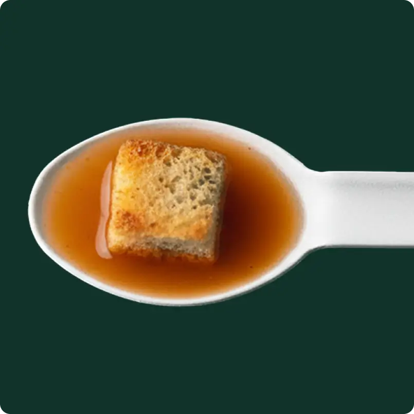 Classic paper spoon with soup