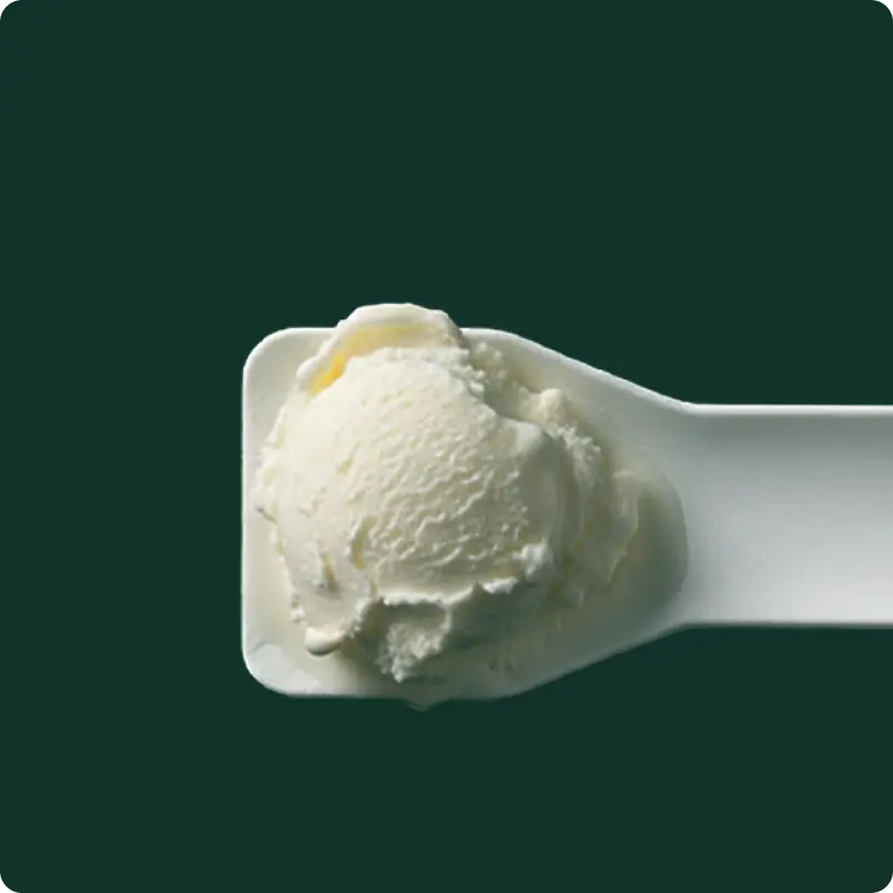 Dessert paper spoon with ice cream