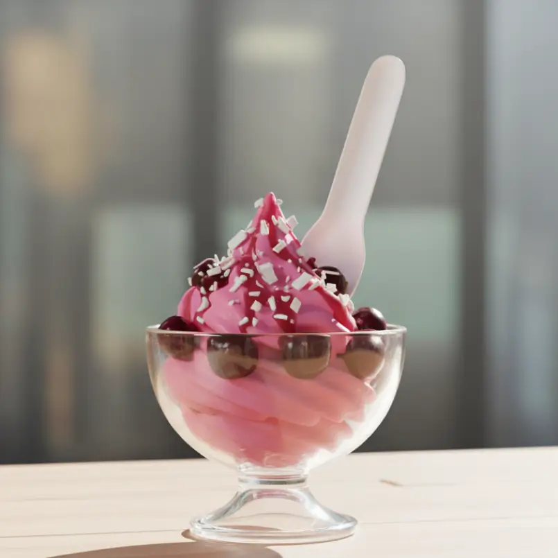 Dessert spoon close-up