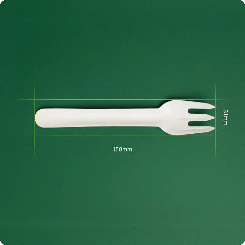 Paper fork on table