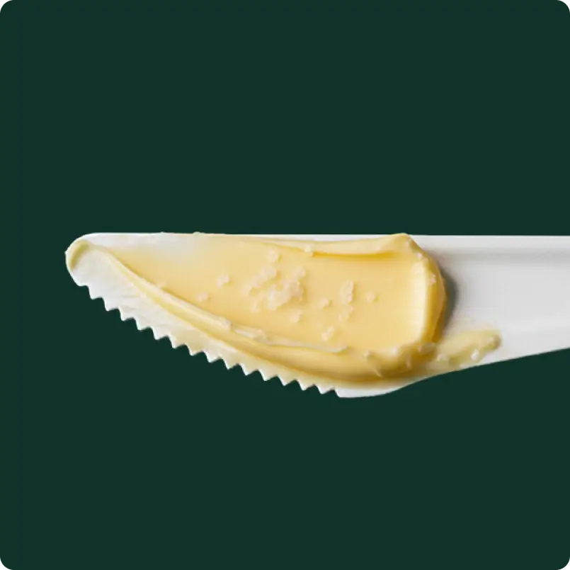 Serrated paper knife cutting food